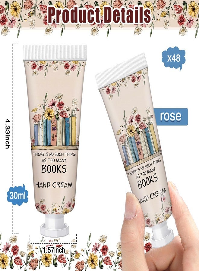 Leelosp 48 Pcs Book Club Gift Bulk Mini Hand Cream Travel Size Lotion Book Lover Gift for Women Member for Dry Cracked Hands - Image 2